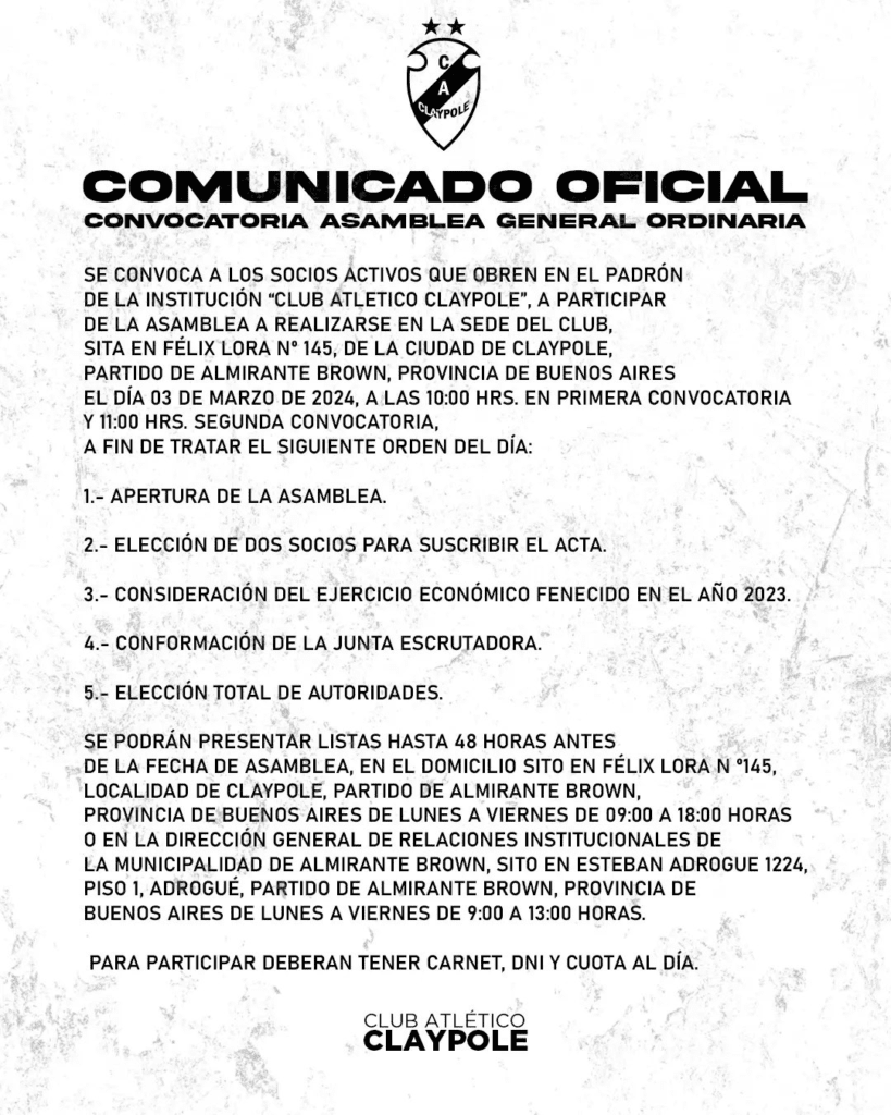 asamblea en claypole